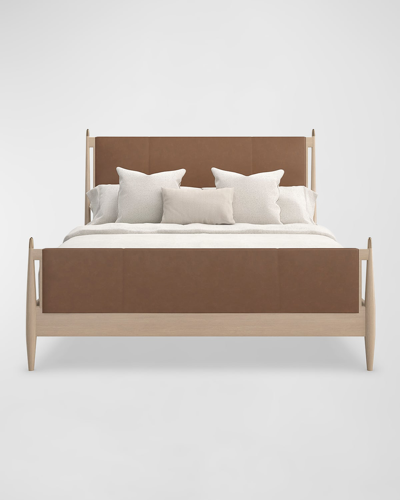 Caracole Rhythm Leather King Bed In Camel