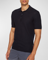 Orlebar Brown Sebastian Linen Polo Shirt In Night Iris
