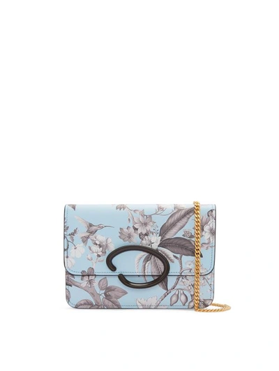 Oscar De La Renta Flora & Fauna Printed O Pochette In Black