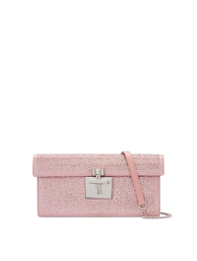 Oscar De La Renta Pave Crystal Alibi Clutch In Pink