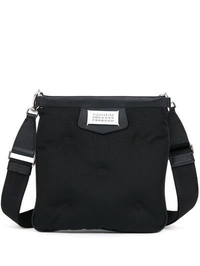 Maison Margiela Glam Slam Sport Flat Messenger Bag In Black