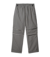 BURBERRY WIDE-LEG HOUNDSTOOTH TROUSERS