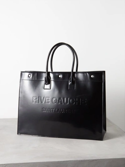 Saint Laurent Rive Gauche Large Tote Bag In Black