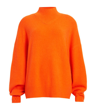 Allsaints Wool-blend Asha Jumper In Zesty Orange