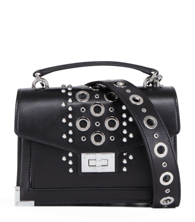 The Kooples Leather Embellished Emily Shoulder Bag In Black