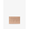 Aspinal Of London Deer Logo-embossed Metallic Leather Cardholder In Deer