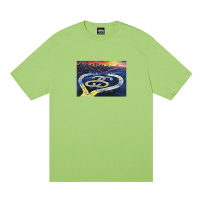 Pre-owned Stussy Ss Highway Tee 'tea' In Green