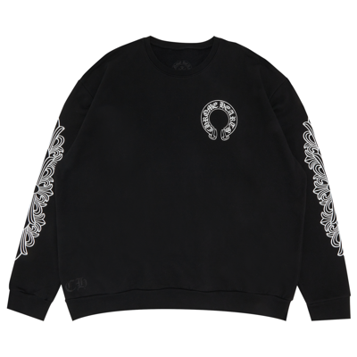 Pre-owned Chrome Hearts Horseshoe Logo Crewneck Sweatshirt 'black'