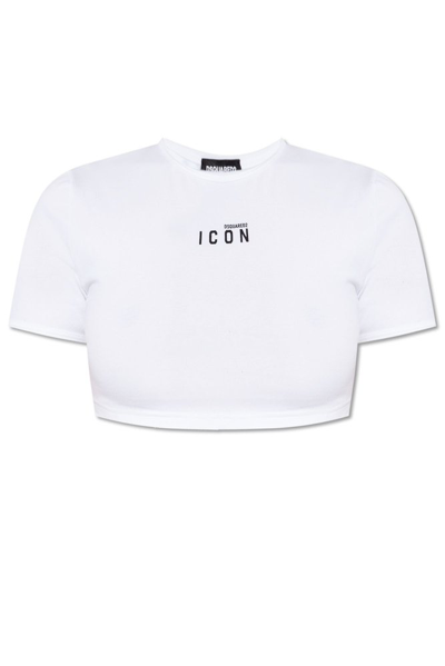 Dsquared2 Icon Cropped Top In White