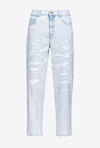 Pinko Mid-rise Straight-leg Jeans In Moonwash Wash