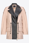 PINKO COTTON AND LEATHER PARKA