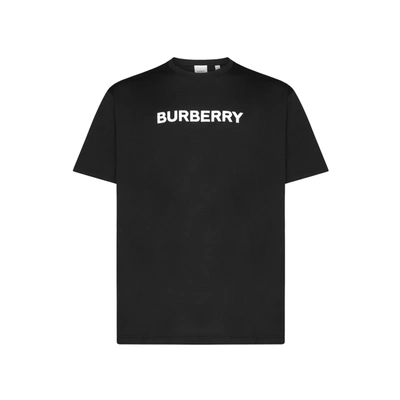 Burberry Harriston Logo T-shirt In Black