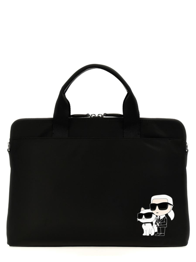 Karl Lagerfeld Ikonik Karl Laptop Bag In Black