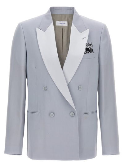 Off-white Tattoo Drywo Smoking Blazer Light Blue In Azul Claro