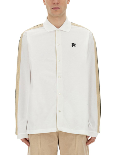 PALM ANGELS PALM ANGELS POLO SHIRT WITH MONOGRAM