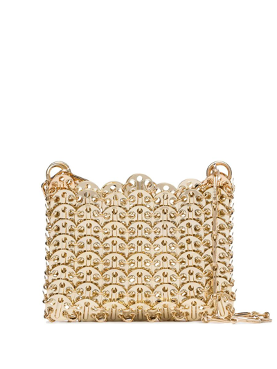 Rabanne Iconic 1969 Metallic Disc Shoulder Bag In P Light Gold