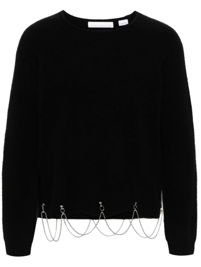 Random Identities Crew Neck With Chain Clothing In Black