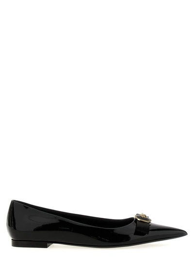 VERSACE VERSACE 'GIANNI RIBBON' BALLET FLATS