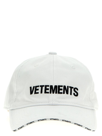 Vetements Women Logo Cap In White