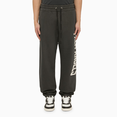 Palm Angels Pa City Grey Delave Jogging Trousers Men