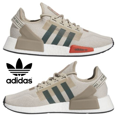 Pre-owned Adidas Originals Nmd R1 V2 Men's Sneakers Running Shoes Casual Sport Beige Red