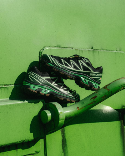 Pre-owned Salomon Xt-6 Gore-tex L47292100 Black Eden/green Ash Gtx