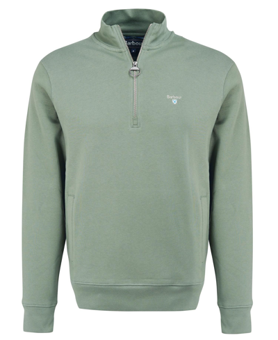 Pre-owned Barbour Pullover Rothley Half Zip Agave Green In Light Green