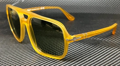 Pre-owned Persol Po3328s 204 4e Miele Yellow Unisex 58 Mm Sunglasses