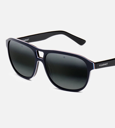 Pre-owned Vuarnet Sunglasses Vl003a00181136 Vl003a Legend 03 Valley Blue/flag + Greylynx In Gray