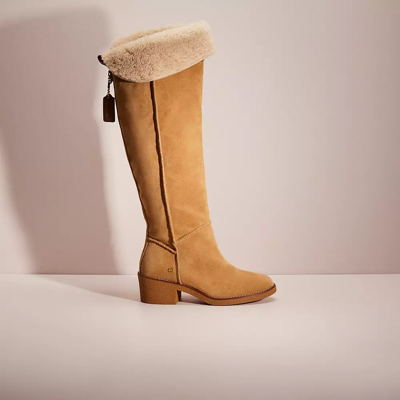 Coach Restored Janelle Boot In Oat/natural