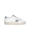 Golden Goose Hi Star Sneakers In White Leather In White