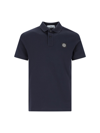Stone Island Logo Polo Shirt In Blue
