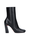 Amina Muaddi Marine 100mm Leather Ankle Boots In Black  
