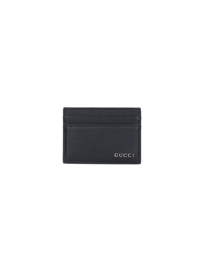 Gucci Logo Card Holder In Black  