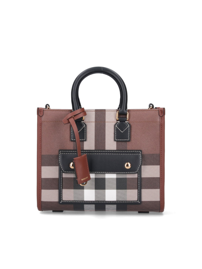 Burberry Mini Tote Bag "freya" In Brown