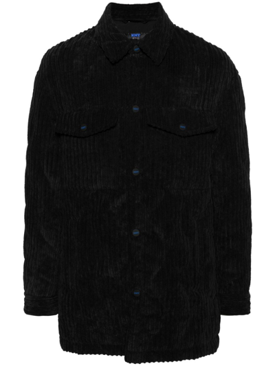 Kiton Corduroy Shirt Jacket In Black  