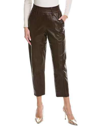 Brunello Cucinelli Leather Pant In Neutral
