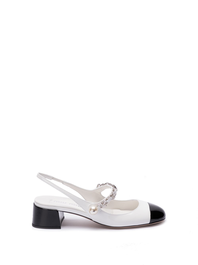 Miu Miu Slingback Pumps In White