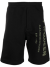 Alexander Mcqueen Alexander Mc Queen Mc Queen Graffiti Shorts In Black  