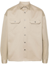 Prada Twill-weave Overshirt In Beige