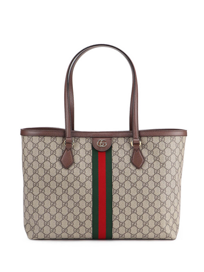 Gucci `ophidia Gg` Medium Tote Bag In Brown