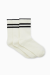Cos 3-pack Ribbed Sport Socks In White