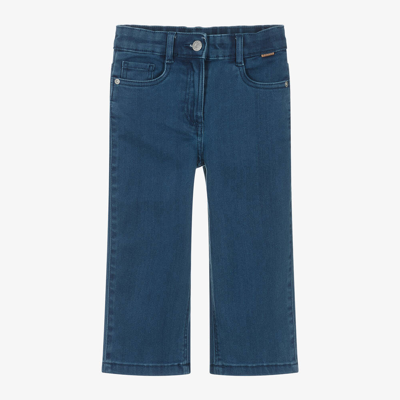 Boboli Kids' Girls Blue Wide Leg Denim Jeans