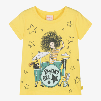 Boboli Kids' Girls Yellow Cotton T-shirt