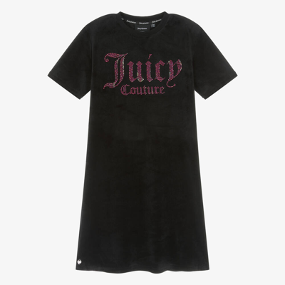 Juicy Couture Teen Girls Black Velour Sparkle Dress