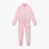 JUICY COUTURE GIRLS PINK VELOUR SLIM-FIT TRACKSUIT