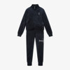 JUICY COUTURE GIRLS NAVY BLUE VELOUR SLIM-FIT TRACKSUIT