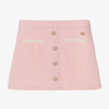 LE CHIC GIRLS PINK SHIMMERY TWEED SKIRT