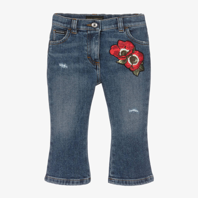 Dolce & Gabbana Babies' Girls Blue Denim Poppy Jeans