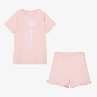 Juicy Couture Teen Girls Pale Pink Cotton Pyjamas